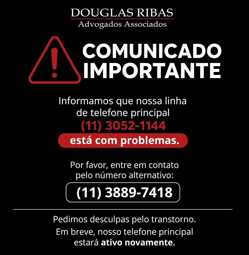 Comunicado importante: golpistas usando número falso